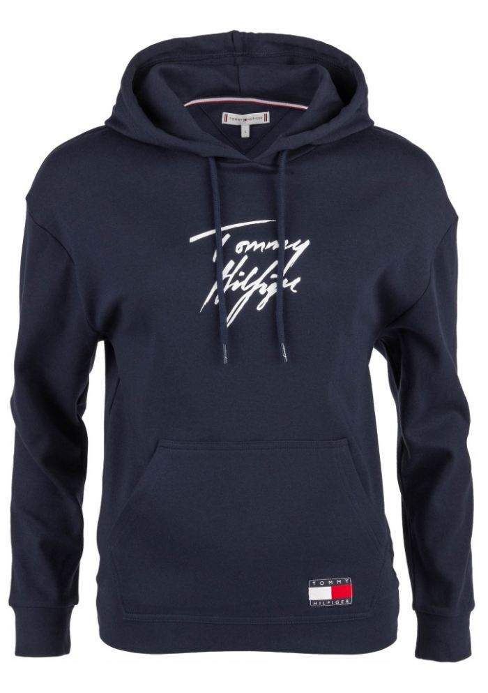 Dámska mikina s kapucňou Tommy Hilfiger UW0UW02300 S Tm. modrá