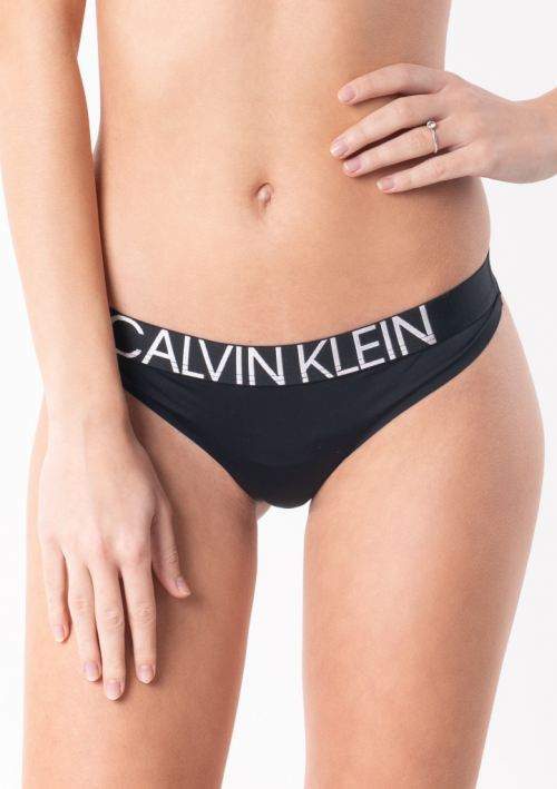 Dámska tangá Calvin Klein QF5184 M Tm. modrá