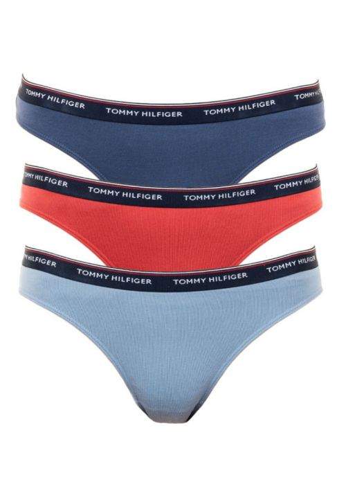 Dámska tangá Tommy Hilfiger UW0UW00048 3PACK 076 S Mix