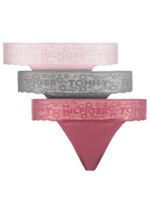 Dámska tangá Tommy Hilfiger UW0UW02036 3PACK S Mix