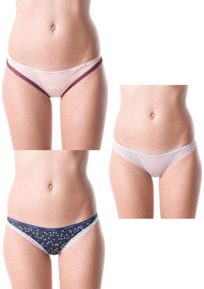 Dámske nohavičky Calvin Klein QD3591E 3PACK S Mix