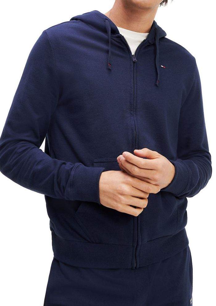 Pánska mikina s kapucňou Tommy Hilfiger UM0UM01611 XL Tm. modrá