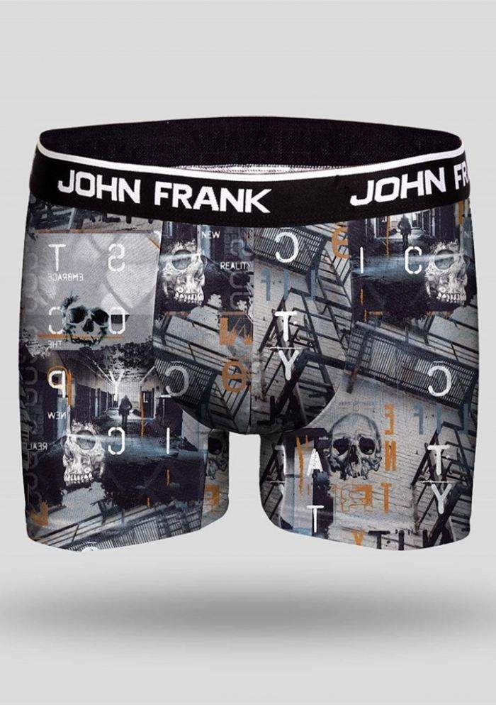 Pánske boxerky John Frank JFBD233 M Sivá