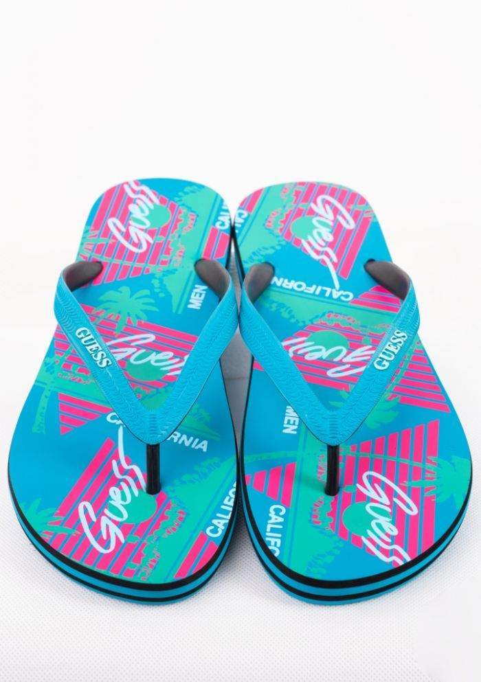 Pánske flip flop žabky Guess F92Z08 L Světle modrá