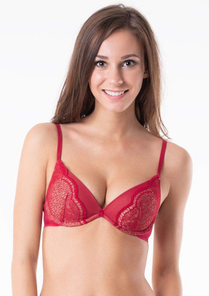 Push up podprsenka Calvin Klein QF4951E 75 D Wine